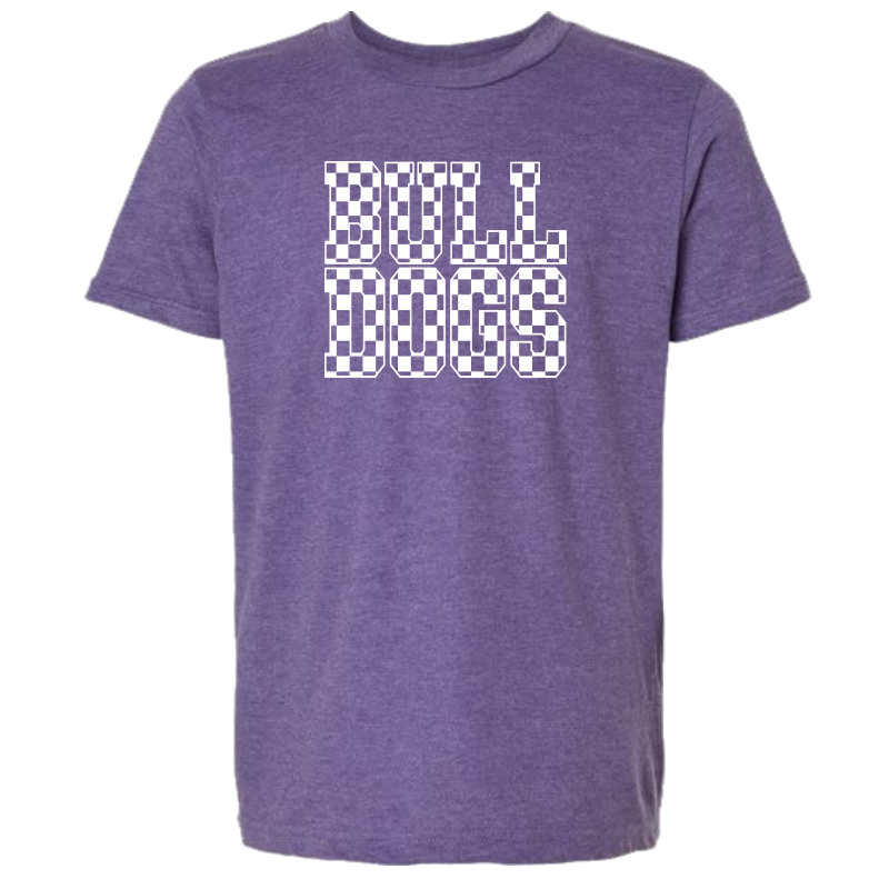 Bulldogs Checkered Youth Tee
