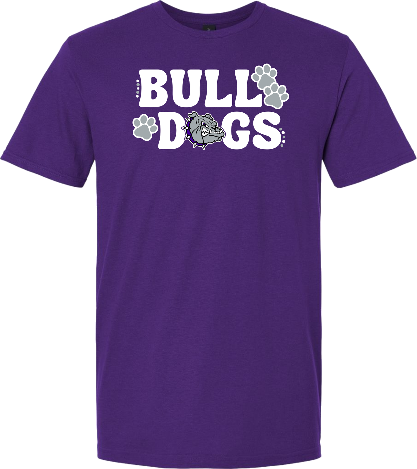 Bulldogs with Bulldog Head and Pawprints