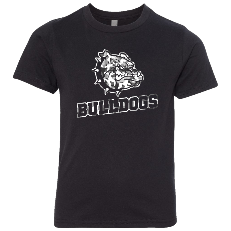 Black Camo Youth Bulldogs Tee