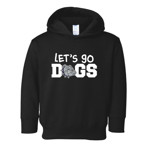 Toddler "Let's Go Dogs" Black Hoodie