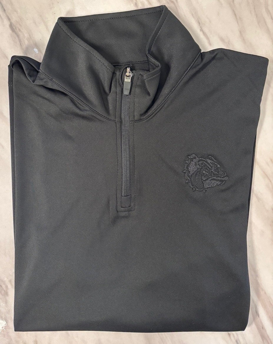 Black Tonal Bulldog 1/4 Zip