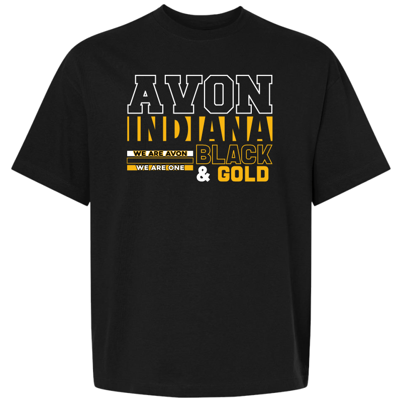 Avon Black & Gold Oversized Tee