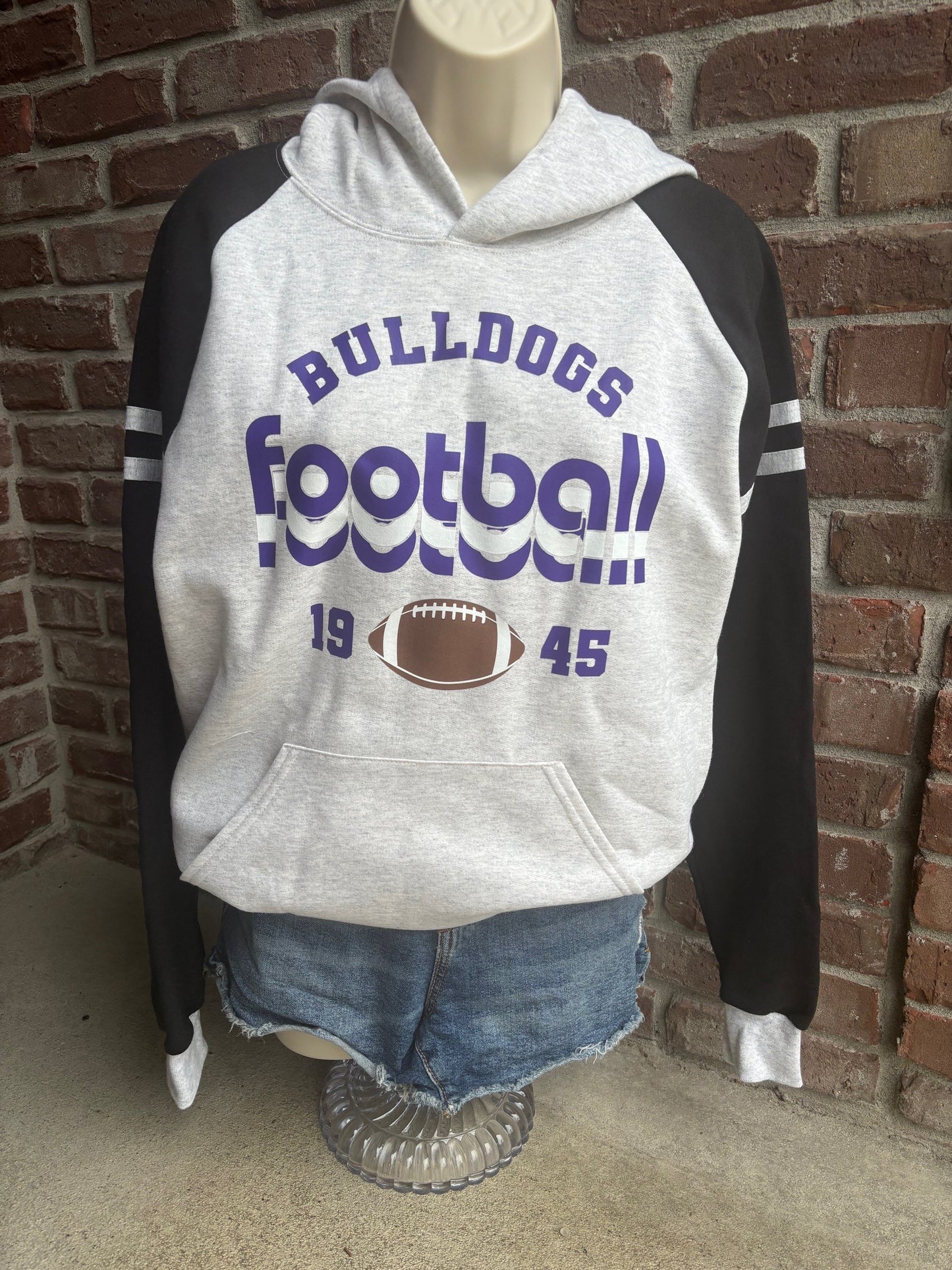 Retro Bulldogs Football Hoodie