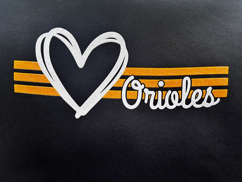 Orioles Sparkle Cropped Hoodie