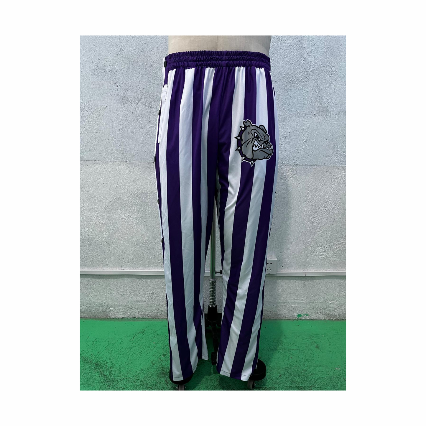 Brownsburg Bulldog Stripe Tearaway Pants - Rose Promos