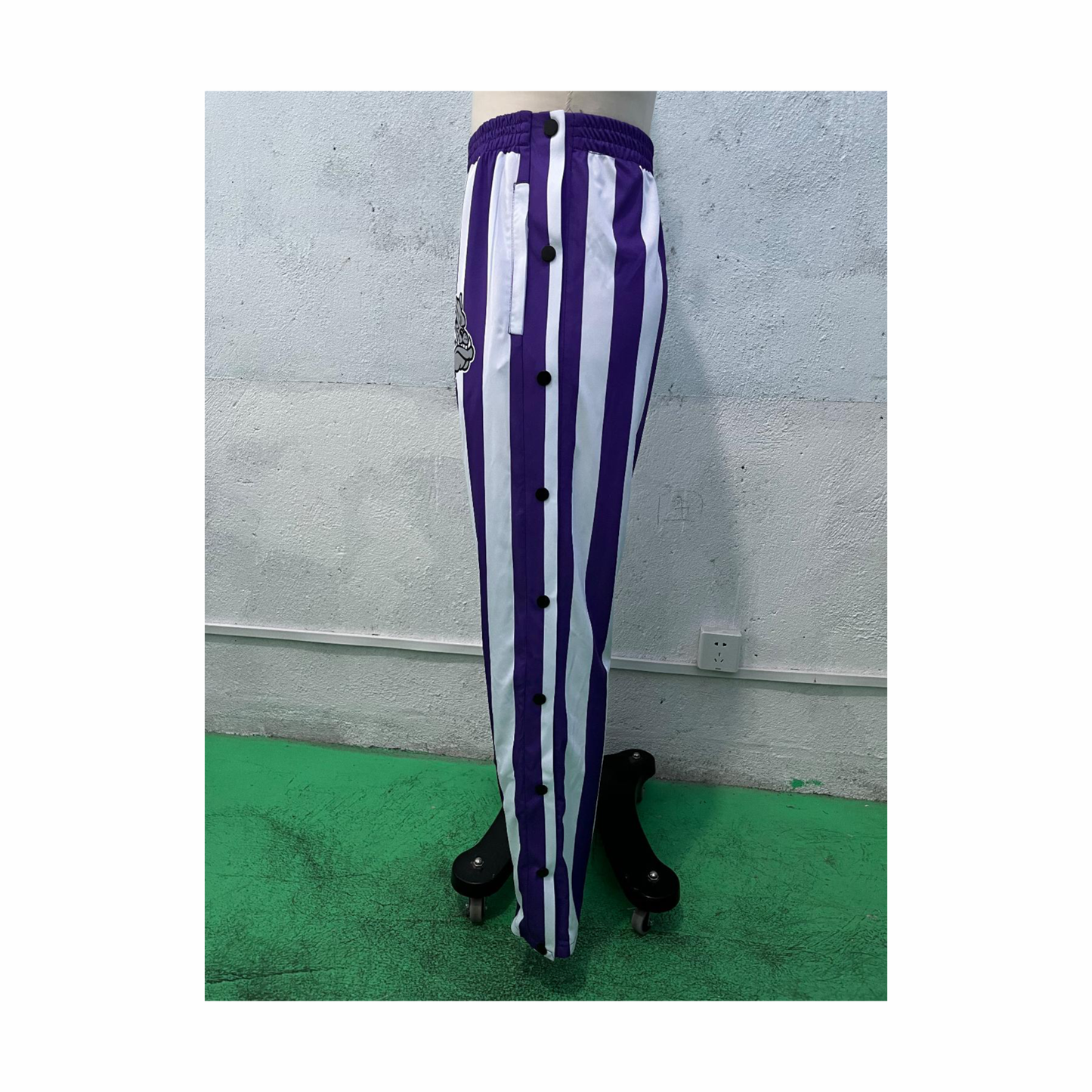 Brownsburg Bulldog Stripe Tearaway Pants - Rose Promos