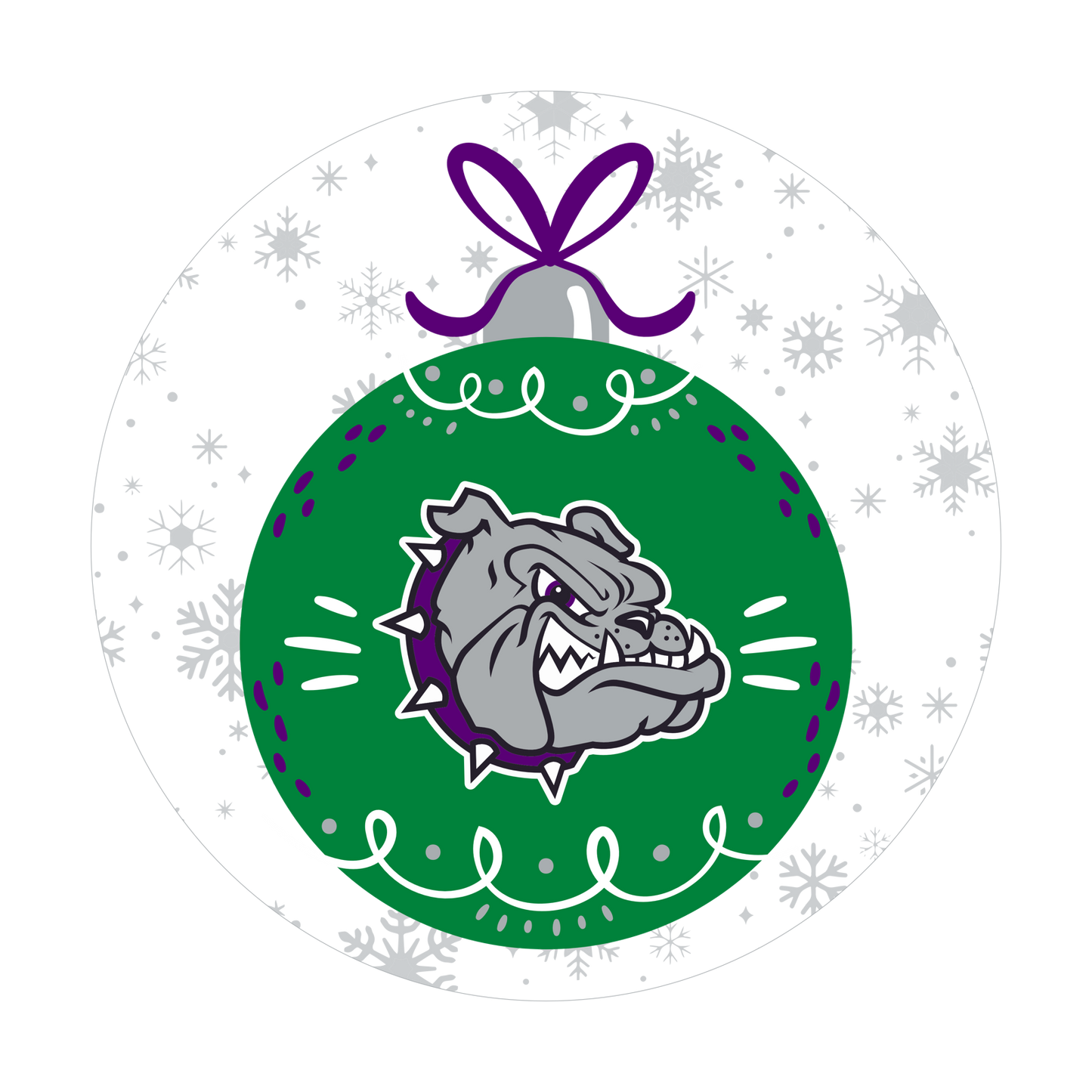 Bulldog Head Holiday Magnet - Rose Promos