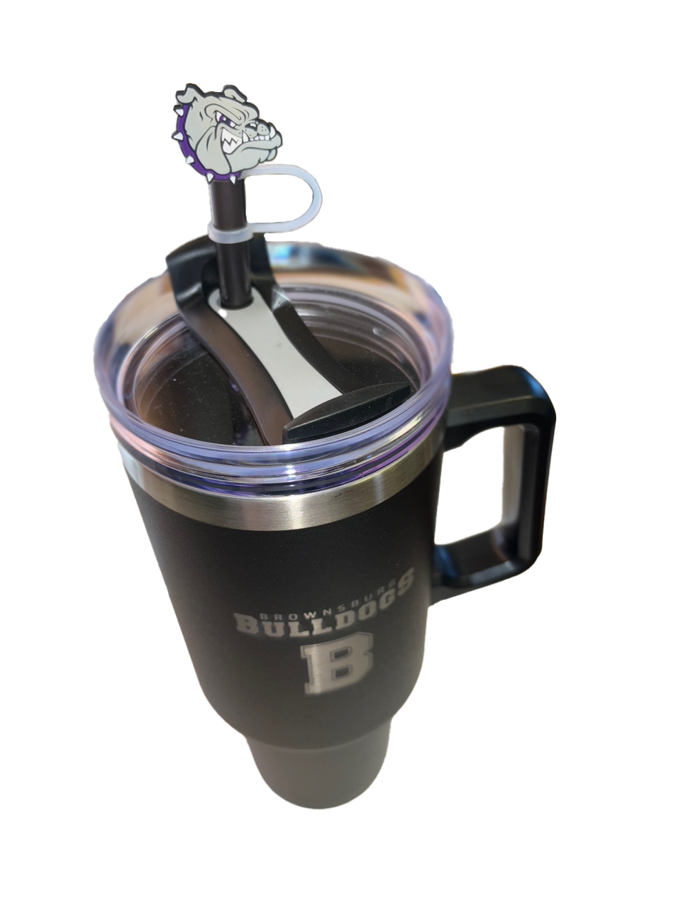 Bulldog Straw Topper - Rose Promos