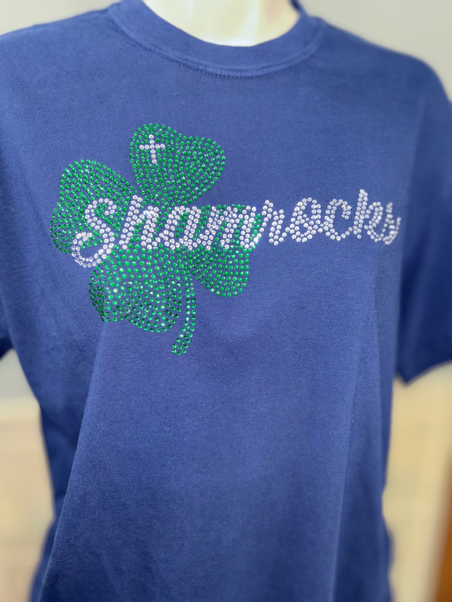 Rhinestone Shamrocks Tee