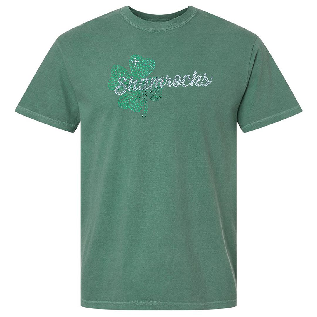 Rhinestone Shamrocks Tee