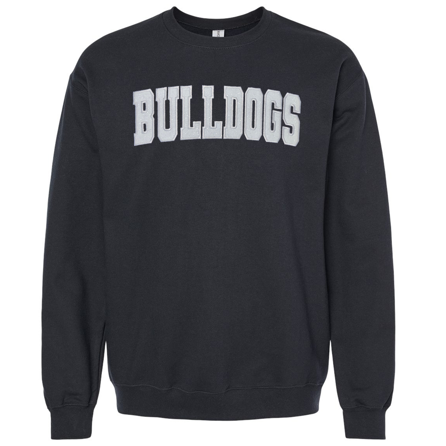 Classic Bulldogs Embroidered Glitter Crew