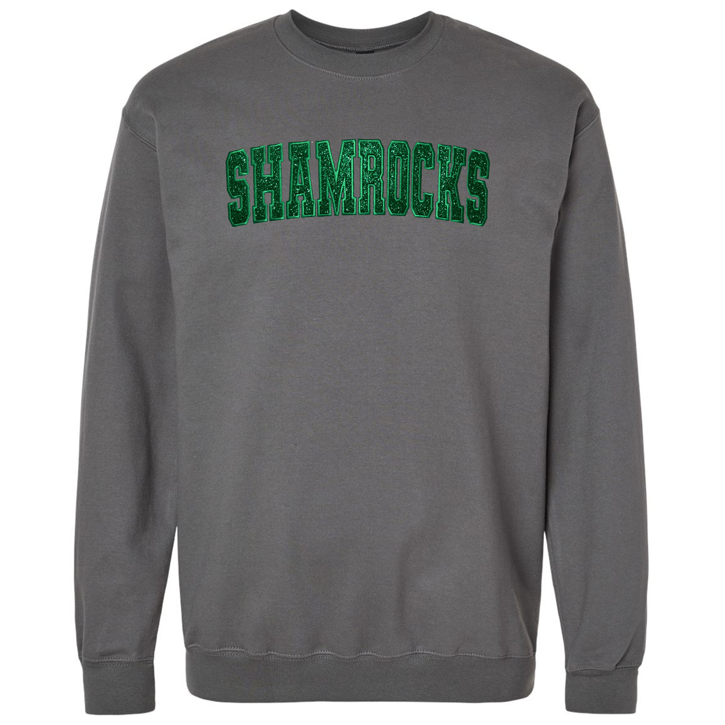 Classic Shamrocks Embroidered Glitter Crew