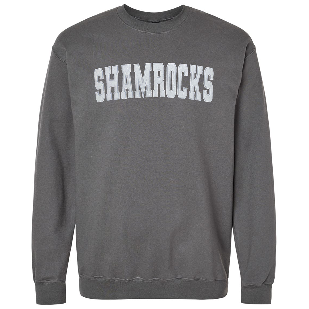 Classic Shamrocks Embroidered Glitter Crew