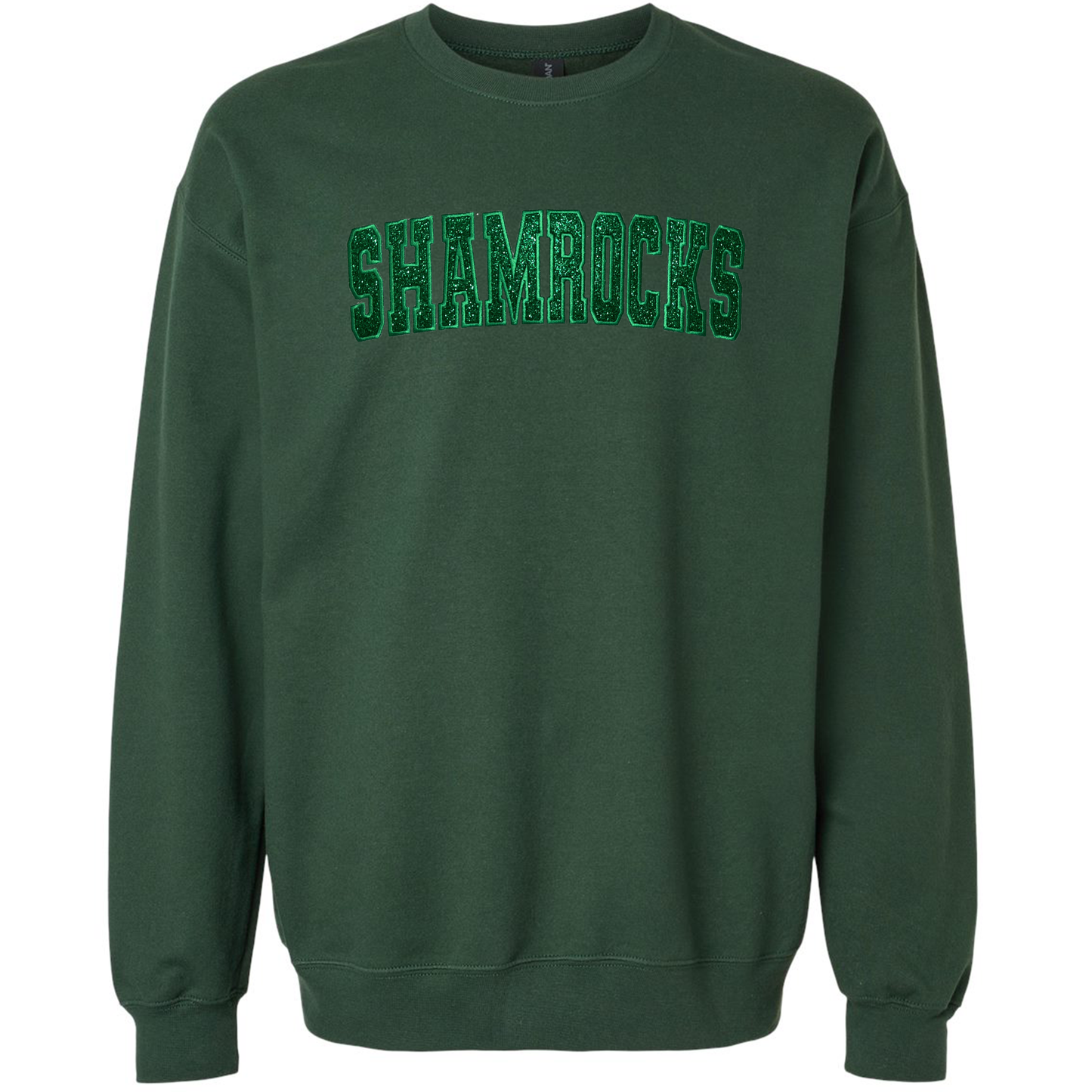 Classic Shamrocks Embroidered Glitter Crew