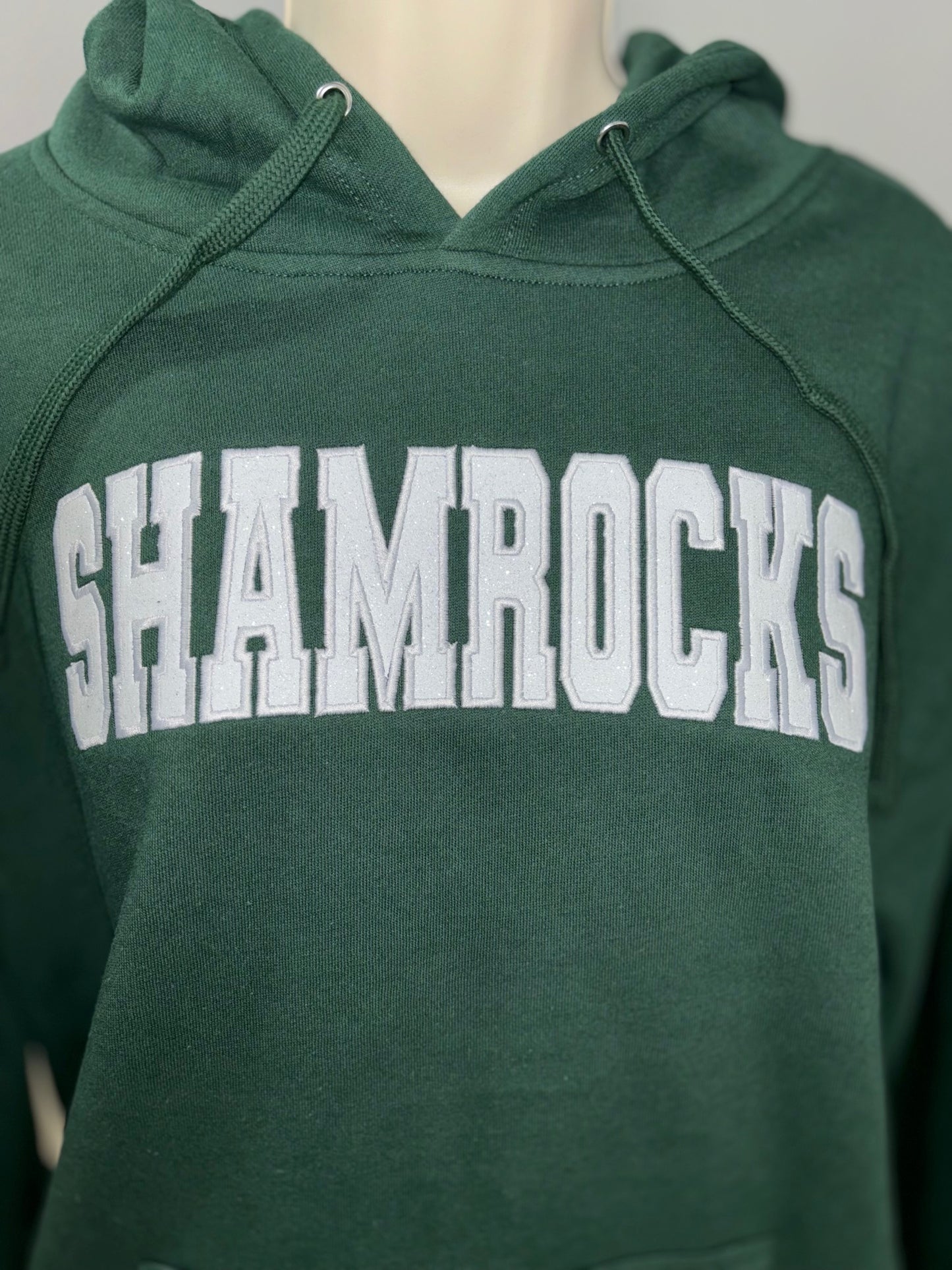 Classic Shamrocks Embroidered Glitter Hoodie
