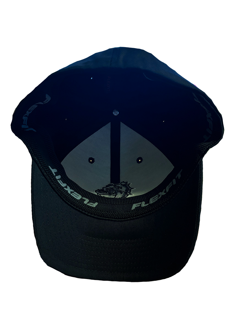 Black Fitted Embroidered Cap