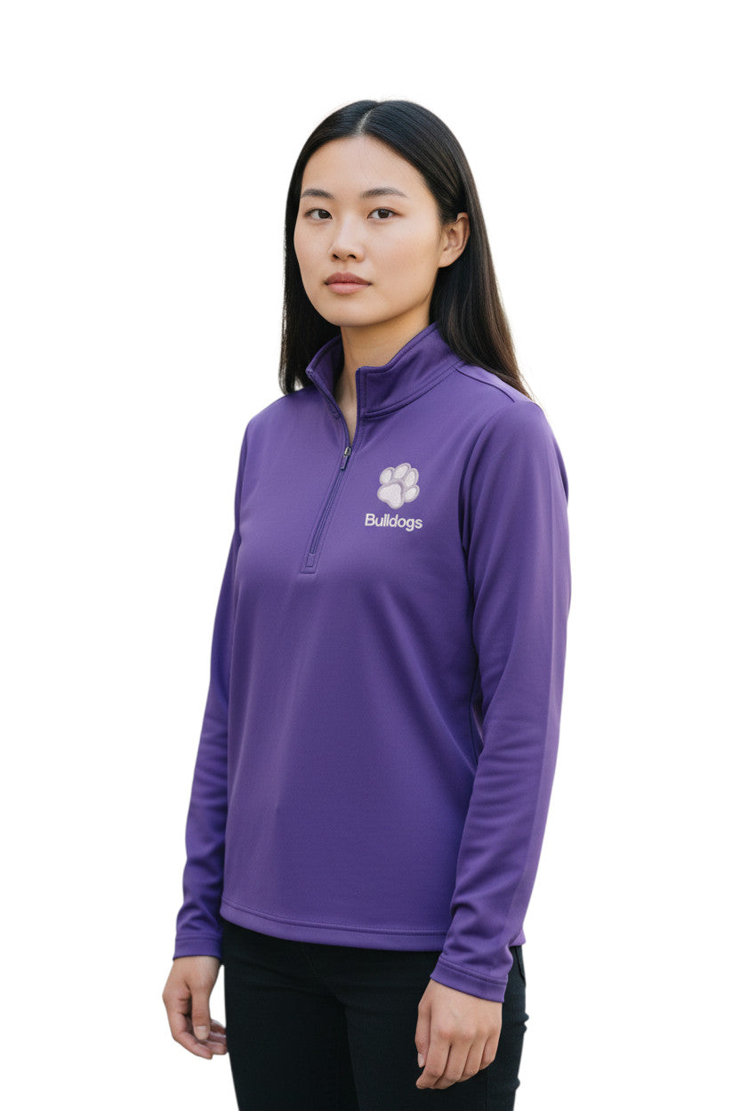 Paw Print Embroidered Ladies 1/4 Zip