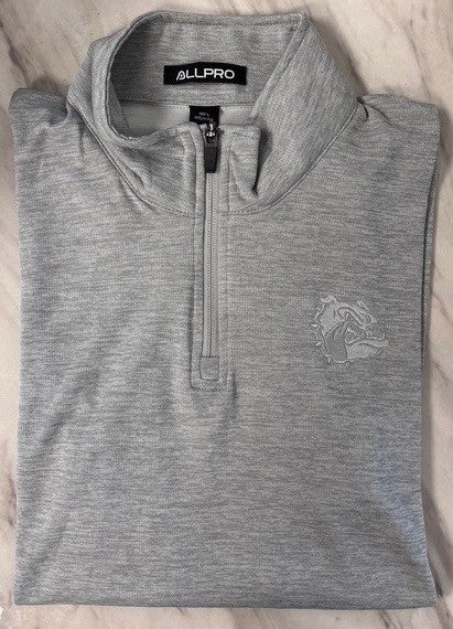 Grey Tonal Bulldog 1/4 Zip