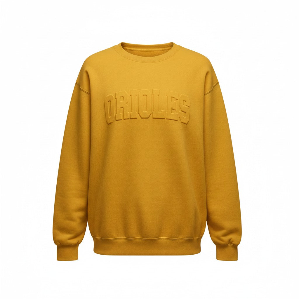 Orioles Embossed Crewneck