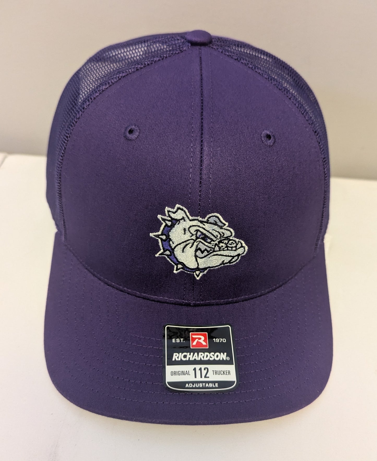 Purple Snapback Embroidered Bulldog Hat