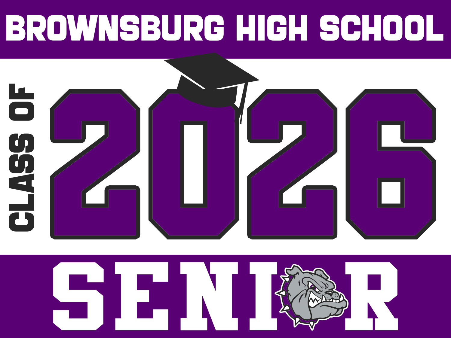 Brownsburg Senior 2026 Yard Sign