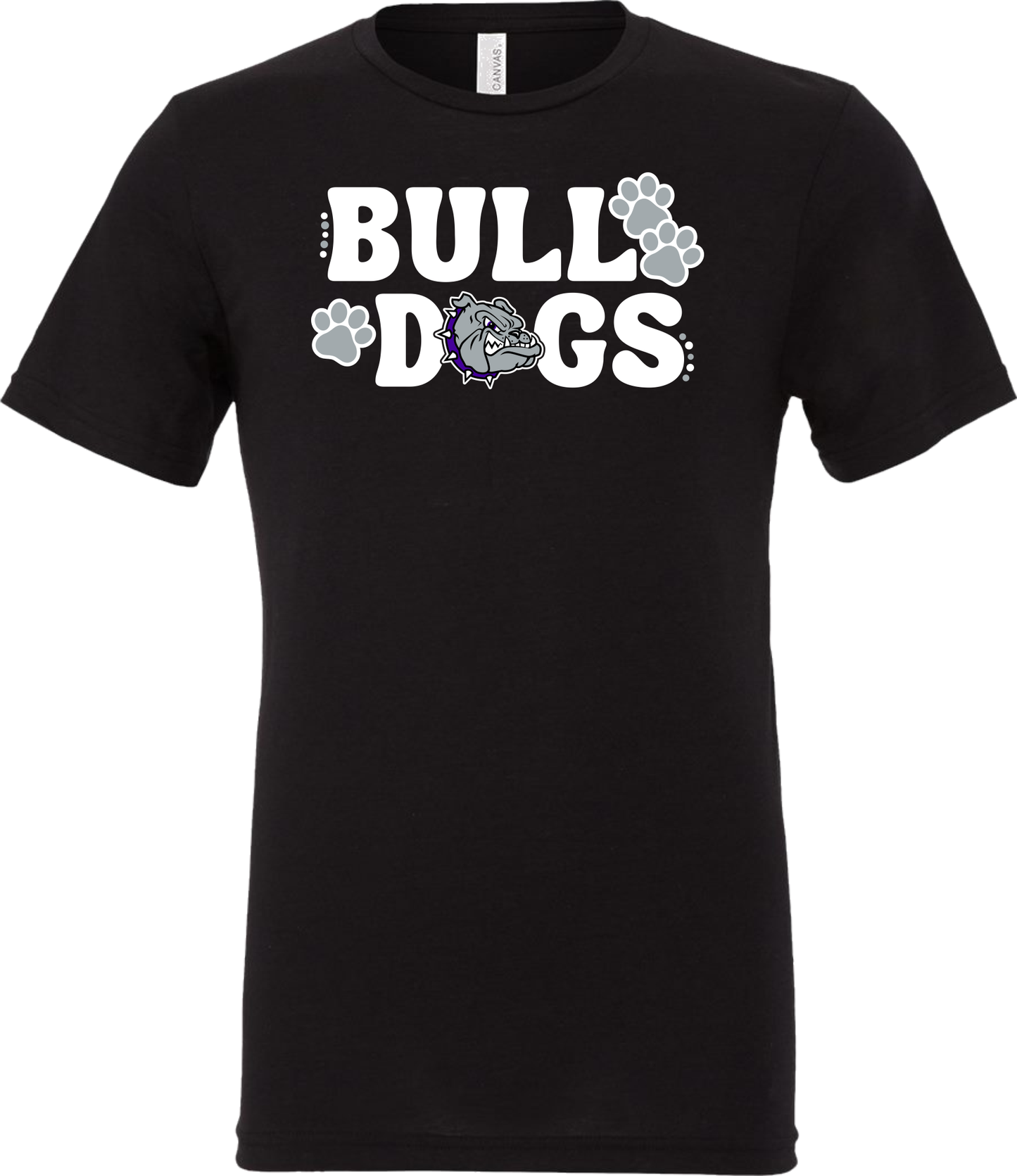 Bulldogs with Bulldog Head and Pawprints