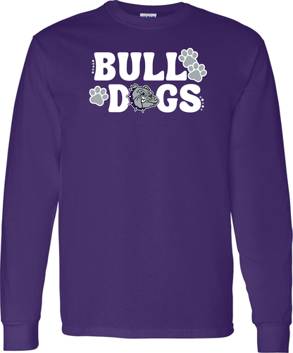 Bulldogs with Bulldog Head and Pawprints