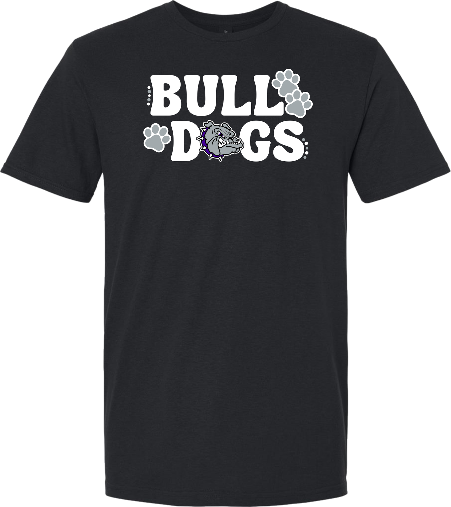 Bulldogs with Bulldog Head and Pawprints