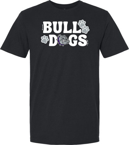Bulldogs with Bulldog Head and Pawprints