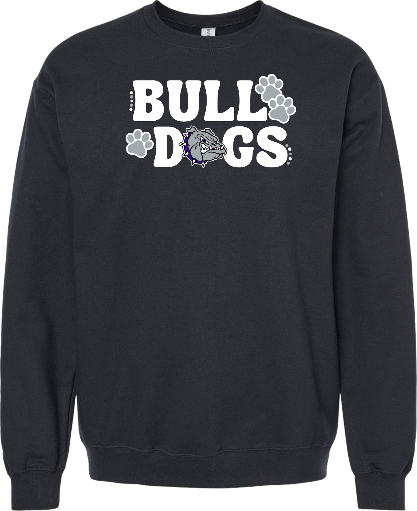 Bulldogs with Bulldog Head and Pawprints