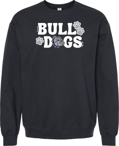 Bulldogs with Bulldog Head and Pawprints