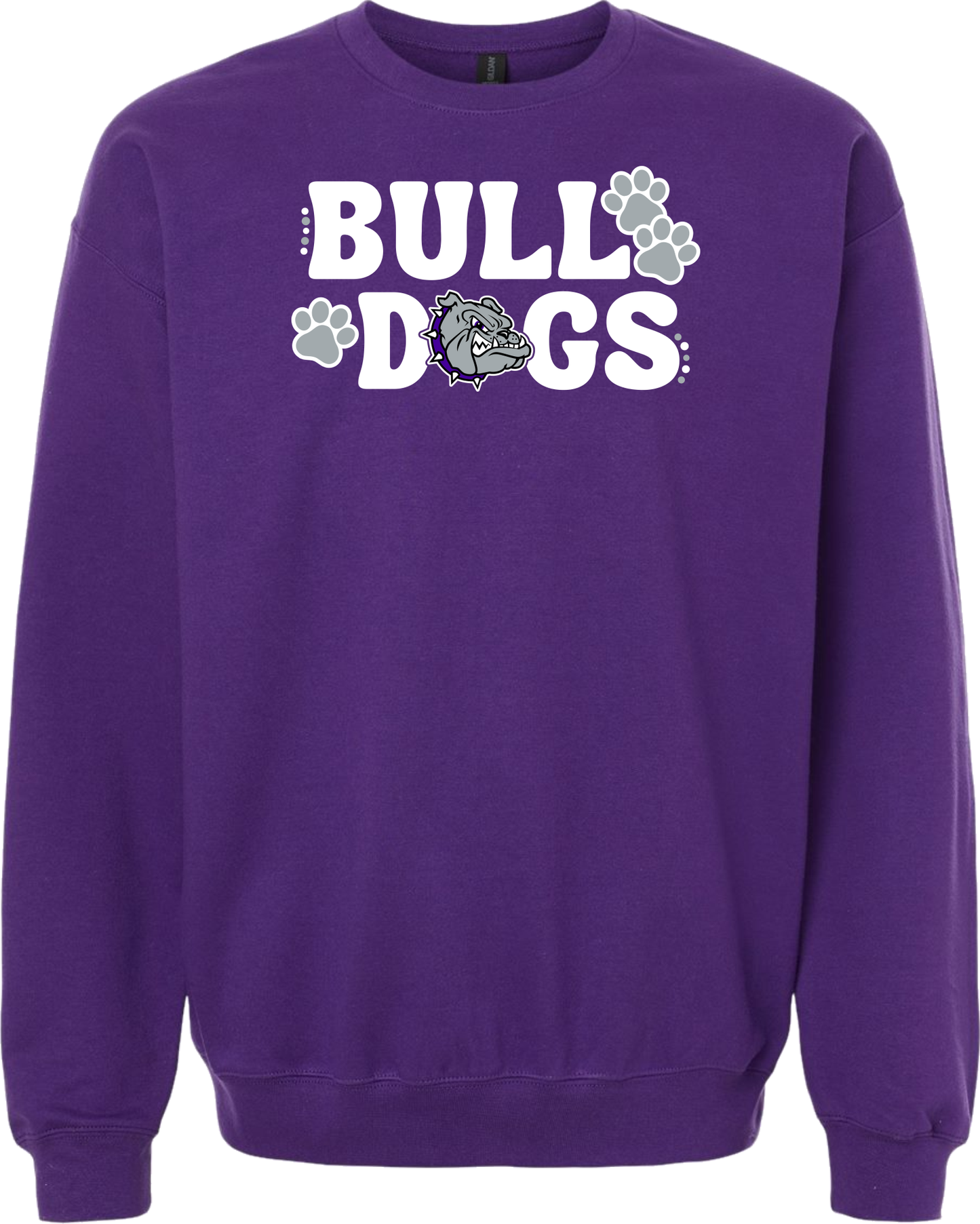 Bulldogs with Bulldog Head and Pawprints