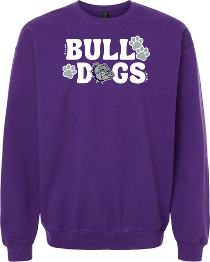 Bulldogs with Bulldog Head and Pawprints