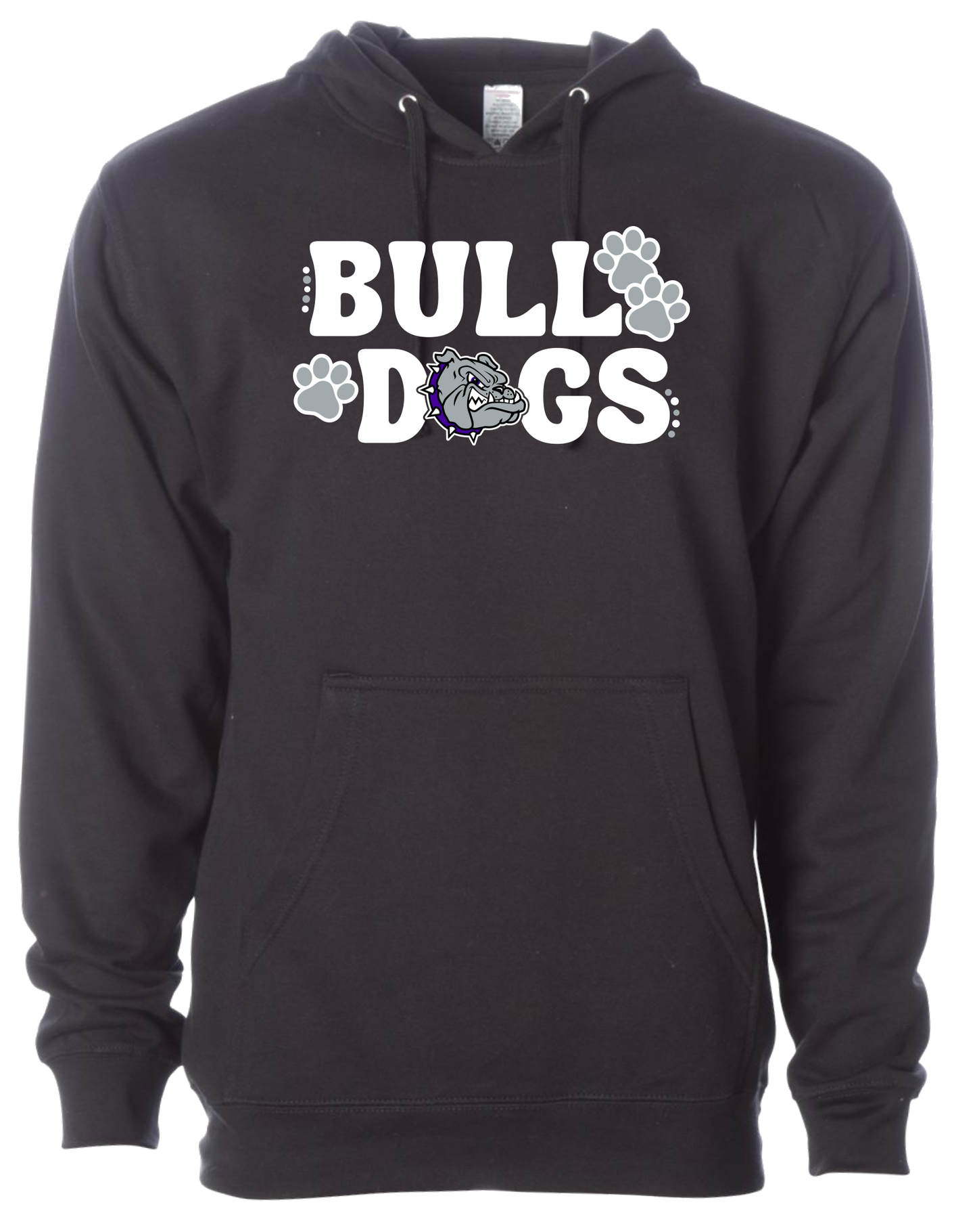 Bulldogs with Bulldog Head and Pawprints