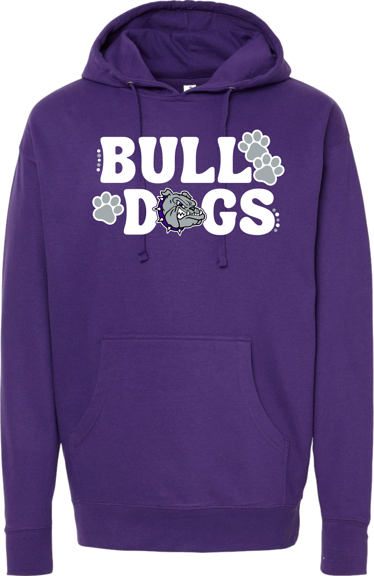 Bulldogs with Bulldog Head and Pawprints