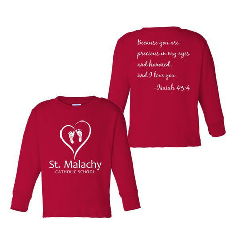 St. Malachy Pro-Life Long Sleeve Toddler
