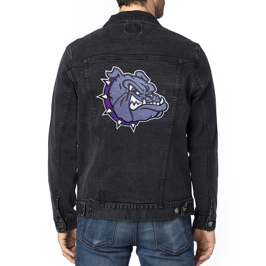 Embroidered Glitter Denim Jacket