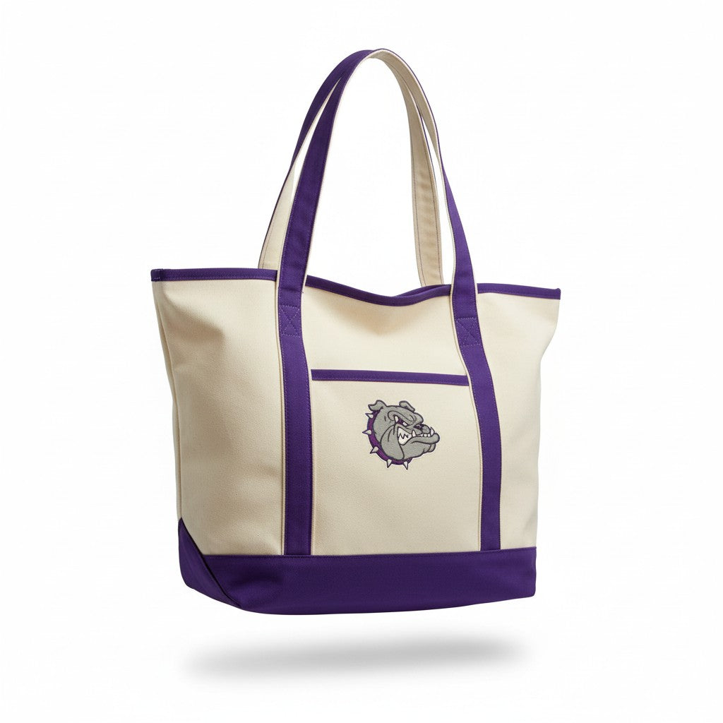 Bulldog Canvas Tote