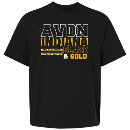 Avon Black & Gold Oversized Tee