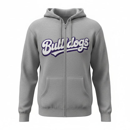 Bulldogs Split Front Embroidered Full Zip