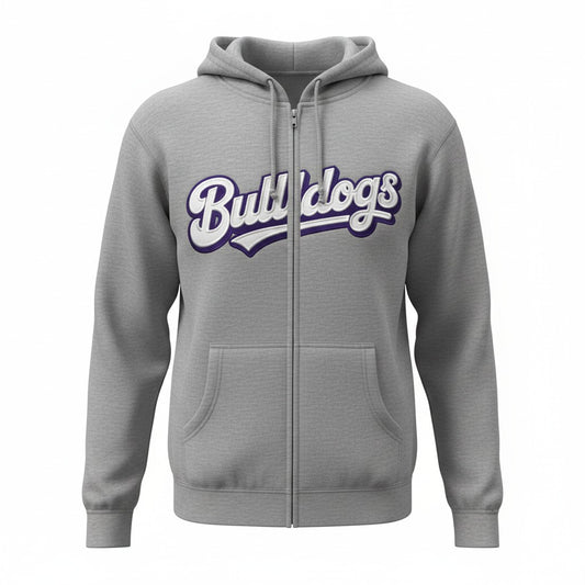 Bulldogs Split Front Embroidered Full Zip