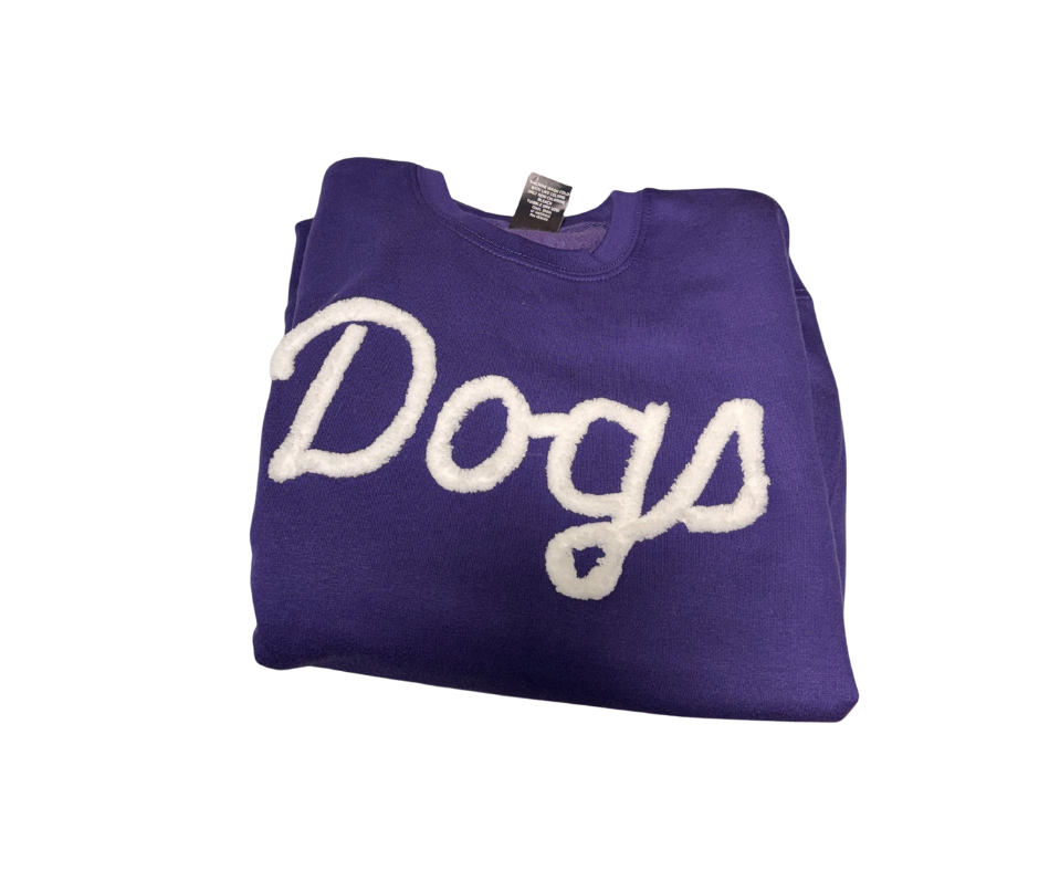 Dogs Chenille Embroidered Crewneck