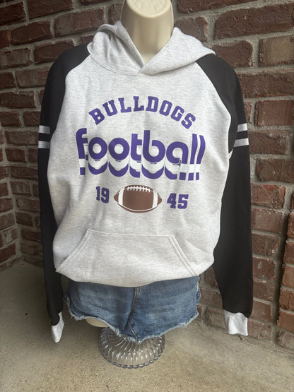 Retro Bulldogs Football Hoodie