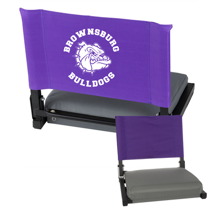 Brownsburg Bulldogs Heavy Duty Steel Stadium Chair - In Store Pick Up only - Rose Promos