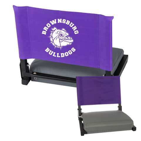 Brownsburg Bulldogs Heavy Duty Steel Stadium Chair - In Store Pick Up only - Rose Promos