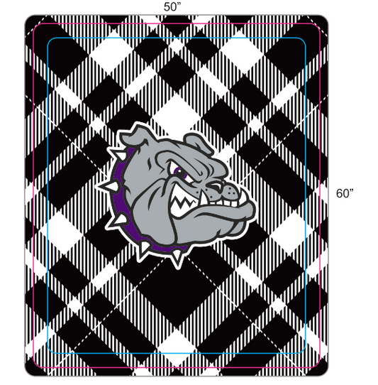 Bulldog Sherpa Blanket - Rose Promos