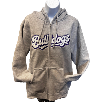 Bulldogs Split Front Embroidered Full Zip