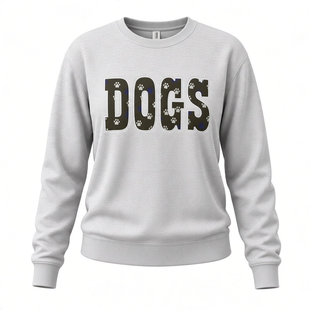 Women's Embroidered Patchwork DOGS Sweatshirt