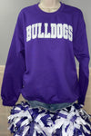 Classic Bulldogs Embroidered Glitter Crew