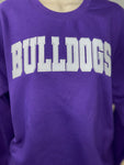Classic Bulldogs Embroidered Glitter Crew